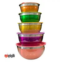 کاسه رنگی ژاپنی درب دار فریزری 6سایز ظرف نگهدارنده