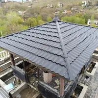 اجرای جوشکاری اسکلت شیروانی آلاچیق راویز فلاشینگ