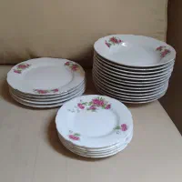 چینی قدیمی چینی گل سرخی امضا نشان