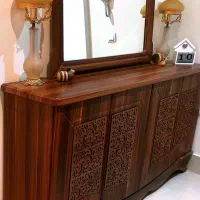 فروش فوری ایینه کنسول و میز تلویزیون ست|بوفه، ویترین، کنسول|کاشان, امیرکبیر|دیوار