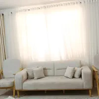 پرده حریر ۲۰متری به همراه ۳ متر دستک پتینه و مخمل