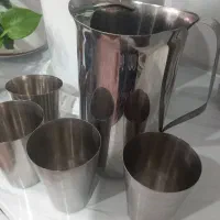 پارچ استیل و لیوان