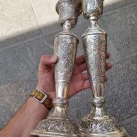 اینه شمعدان نقره حتی عیار پایین