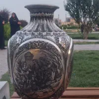 گلدان مسی قلم بزم خیام|صنایع دستی و سایر لوازم تزئینی|اصفهان, سلطان‌آباد|دیوار
