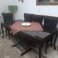 میز ناهارخوری ۶ نفره مخمل|میز و صندلی غذاخوری|گلبهار, |دیوار