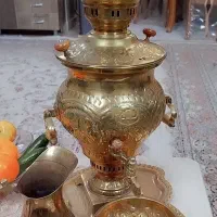 سماور زغالی طلایی