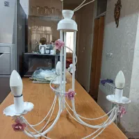 لوستر گل رز صورتی فرفوژه سالم