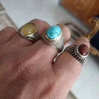 انگشتر نقره سه تا