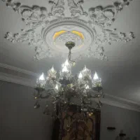 دور لوستر دور چراغ گچ کاری گچ بری نقاشی لکه گیری|لوستر و چراغ آویز|تبریز, |دیوار