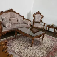 مبلمان چوب ۹نفره همراه با ناهارخوری۸نفره|مبلمان خانگی و میز عسلی|اصفهان, کوی امیریه|دیوار