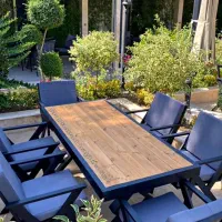 میز و صندلی باغی رستوران و حیاط روستیک پروفیلی