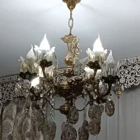 دو عدد لوستر برنجی