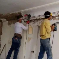 تخریب کارباتجربه(شومینه اوپن دیوارکف آشپزخانه)اکیپ