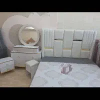 سرویس خواب کلاسیک MDF با تشک طبی|تخت و سرویس خواب|اهواز, دغاغله|دیوار