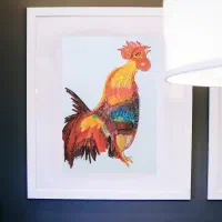 تابلو نقاشی خروس
