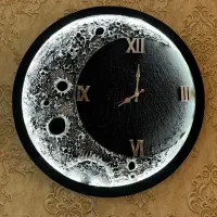 کادویی.ساعت.تابلو ماه..ساعت ماه