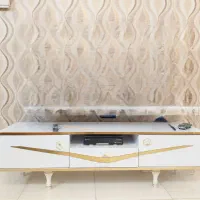 میز تلویزیون MDF رنگ سفید بسیار تمیز