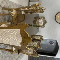 مبل سلطنتی ۹ نفره همراه با میز ناهارخوری ۸ نفره