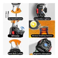 چراغ قوه شارژی چند کاره باتری لیتیوم