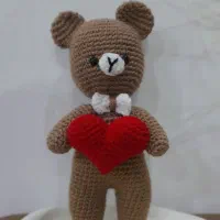 عروسک خرس قلاببافی