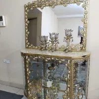 سرویس بوفه وساعت ومیزتلویزیون وآینه کنسول|بوفه، ویترین، کنسول|رباط‌کریم, |دیوار
