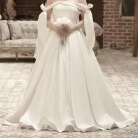 لباس عروس ساتن اروپایی