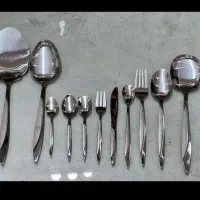 سرویس قاشق وچنگال باکنسول یاچمدان چوبی وفلزی|ظروف سرو و پذیرایی|شیراز, شهرک گلها|دیوار
