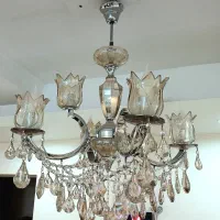 لوستر ۴ شاخه استیل درجه یک تمیز