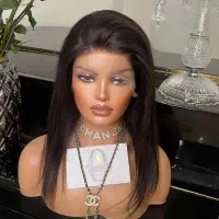 کلاه گیس با موی طبیعی با خط رویش