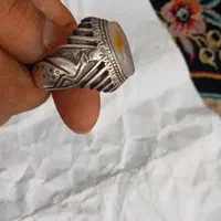 انگشتر،نقره لاجورد،عقیق سلیمانی معدنی