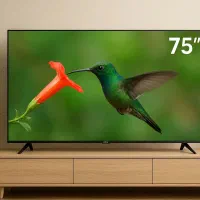 تلویزیون 75 همراه با هدیه بعد از نصب