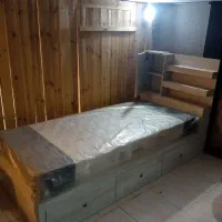 تخت یکنفره با تشک