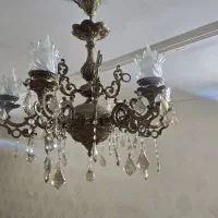 لوستر برنجی ۶ شعله|لوستر و چراغ آویز|مشهد, شهید بهشتی|دیوار