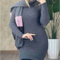 بلیز بافت زیر سارافون یقه گرد