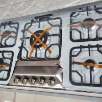 گاز استیل گاز شیشه صفحه ای و هود مخفی|اجاق گاز و لوازم برقی پختوپز|شاهینشهر, عطار|دیوار