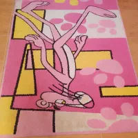 فرش پلنگ صورتی