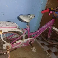 چرخ دخترانه سایز  ۲۰ آماده استفاده  بچگانه
