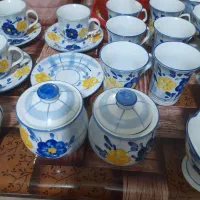 چینی گل پنبه ای|ظروف سرو و پذیرایی|خمینی‌شهر, |دیوار
