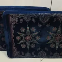 یک جفت پشتی مخمل بته جقه ای آنتیک