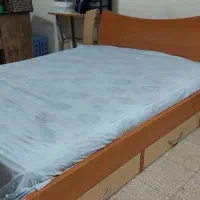 حراج تختخواب دو نفره همراه با تشک،۴ کشو زیر تخت|تخت و سرویس خواب|خرم‌آباد, |دیوار