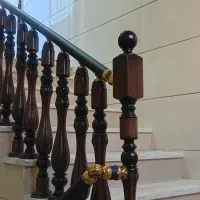 حفاظ استیل نرده استیل ،نرده چوبی مدرن