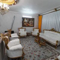 مبلمان ۹ نفره چوب راش ،ورق طلا.پارچه ترک