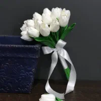دسته گل لاله دسته گل عروس|گل مصنوعی|قم, نیروگاه|دیوار
