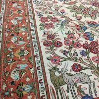 فرش دستبافت تمام ابریشم ۱/۵ متری