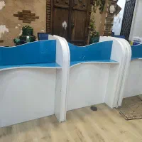 کانتر دفتر هواپیمایی.هایگلاس.پایه ها دوبل با کشو|دفتر کار|مشهد, عیدگاه|دیوار