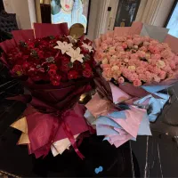 دوعدد دسته گل مصنوعی خارجی یک مترونیم