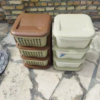 سبد برنج و سیب زمینی و پیاز