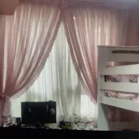 پرده ی صورتی کاملا نو
