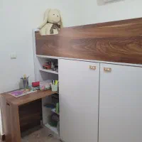 تخت دو طبقه کودک و نوجوان|تخت و سرویس خواب|رشت, معلم|دیوار