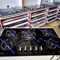 اجاق گازرومیزی توکار پنج۵شعله رومیزی هود + سینک